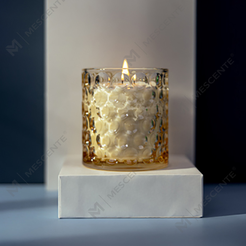 Customised Luxury Clear Colored Glass Soy Wax Private Label Citta Labeled Scented Candles With Dried Flowers