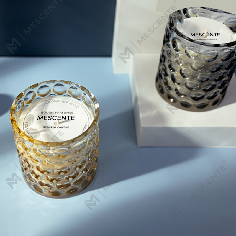 Customised Luxury Clear Colored Glass Soy Wax Private Label Citta Labeled Scented Candles With Dried Flowers