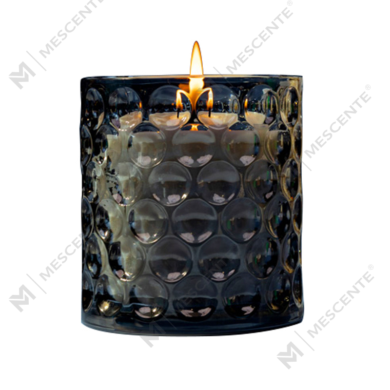 Customised Luxury Clear Colored Glass Soy Wax Private Label Citta Labeled Scented Candles With Dried Flowers