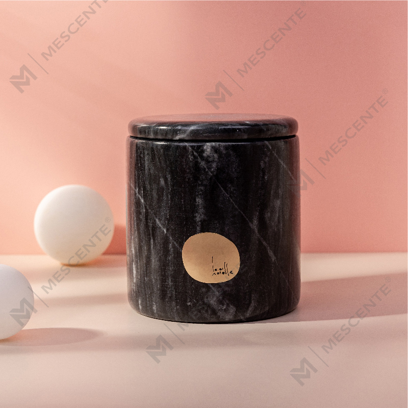 Luxury Customised Private Label Ceramic Holders Citta Labeled Scented Soy Wax Candles With Dried Flowers