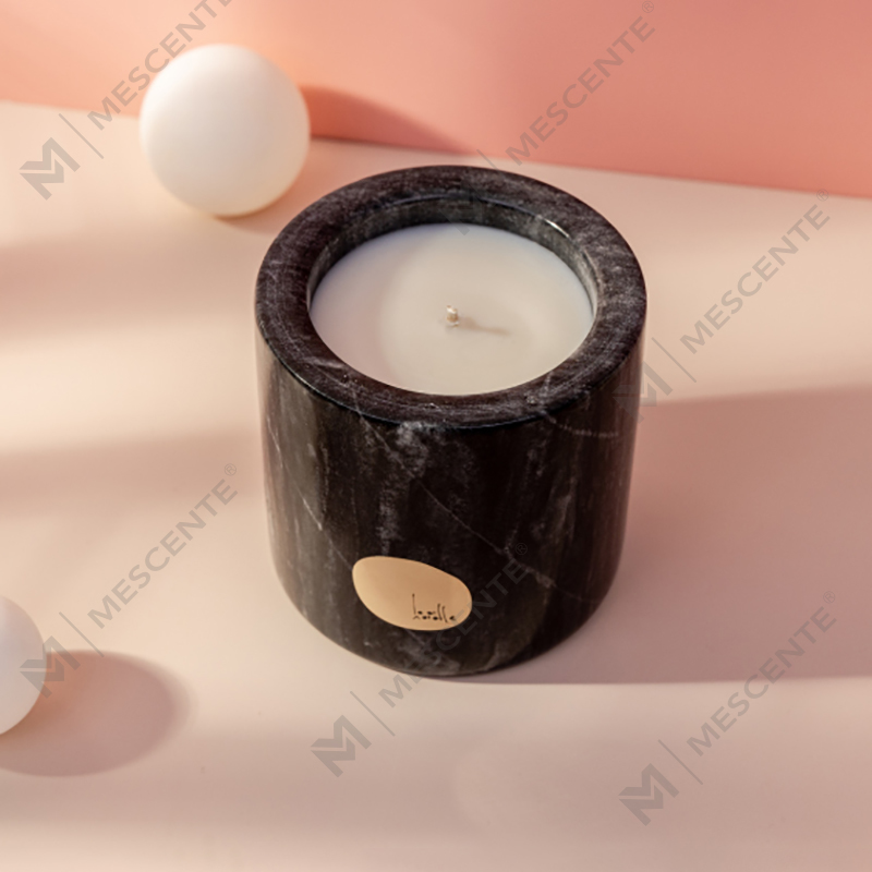 Luxury Customised Private Label Ceramic Holders Citta Labeled Scented Soy Wax Candles With Dried Flowers