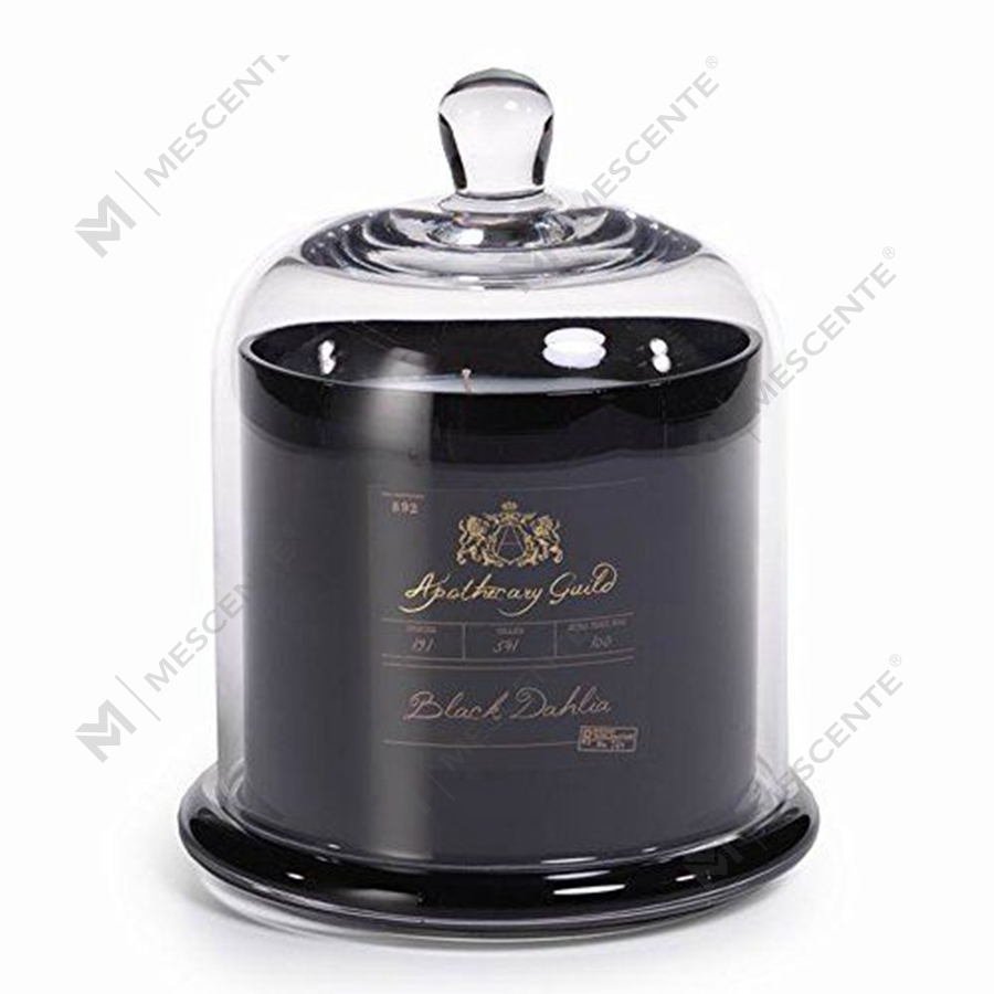 Mescente Luxury Silver Domed cover Scented Candle holder glass dome Jars
