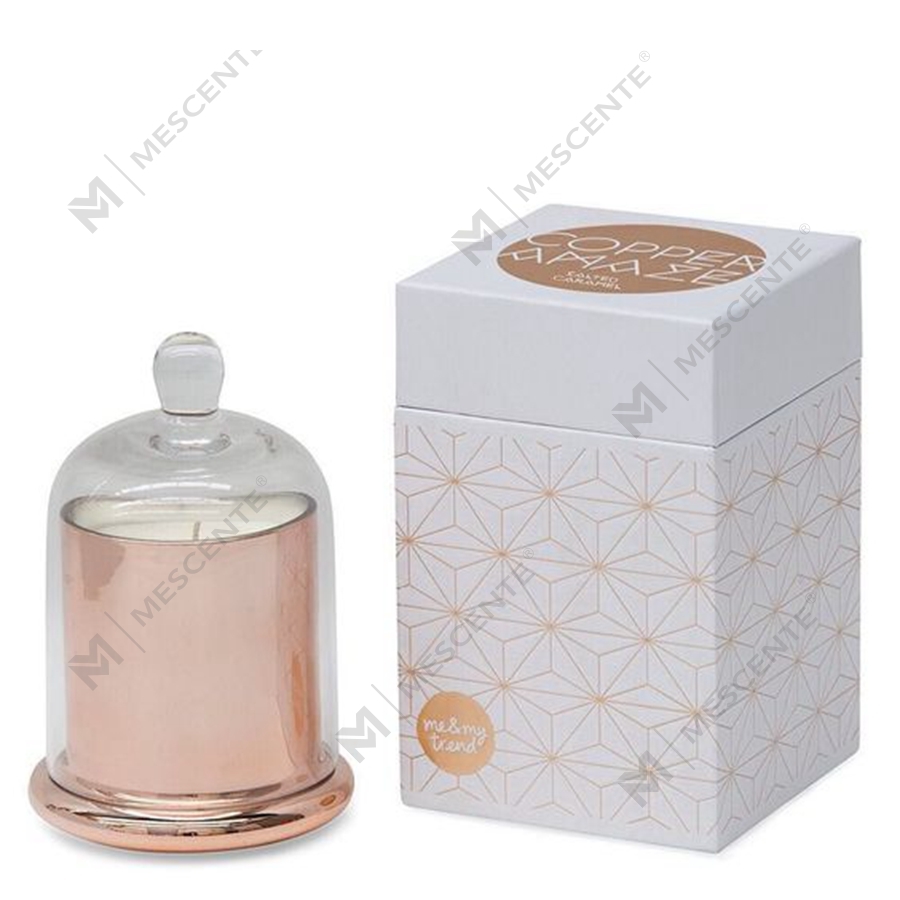 Mescente Luxury Silver Domed cover Scented Candle holder glass dome Jars