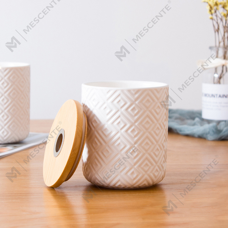 M&Scent 100ml 200 ml Round Ceramic Aroma Decorative Glass Bottle Reed Diffuser