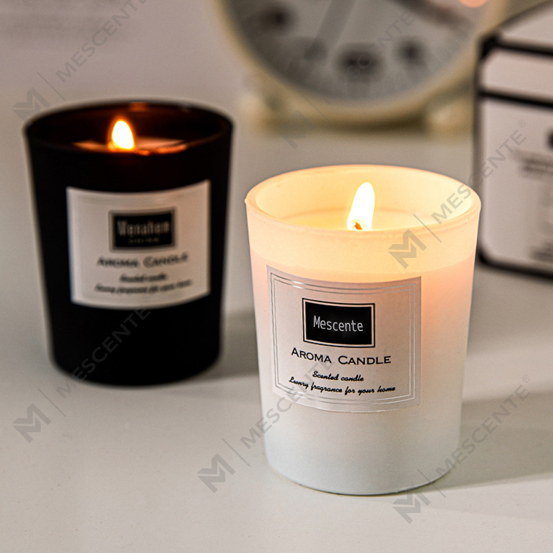 M&Scent custom printed peony scented soy wax candles, digital scented candle