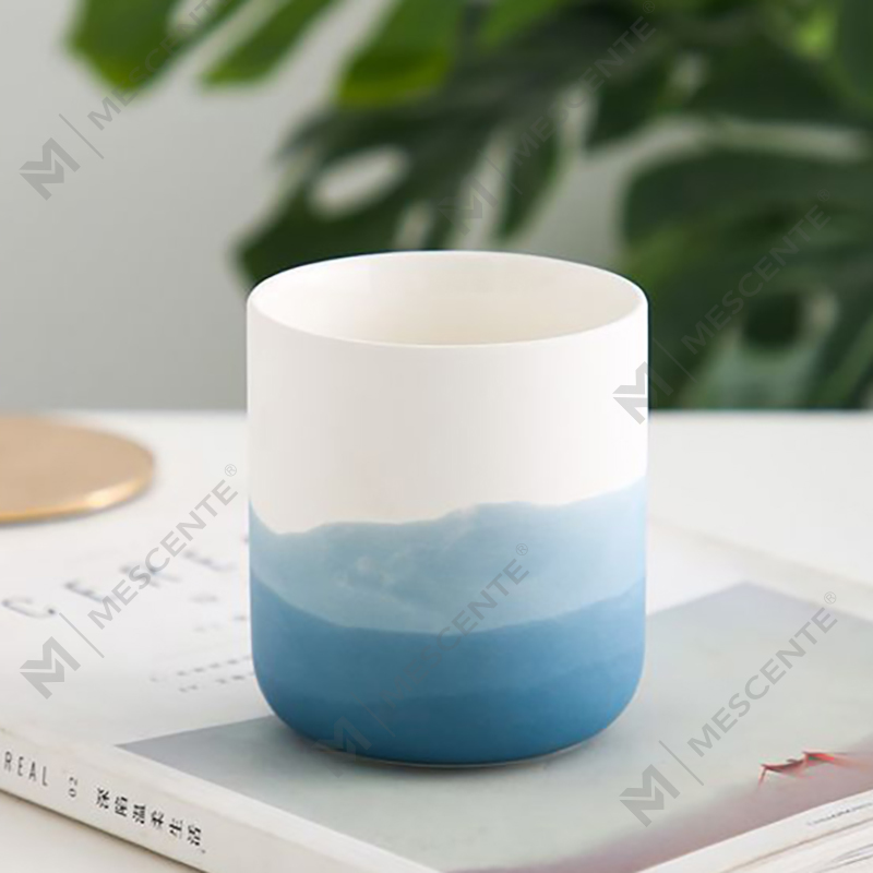 M&Scent Decorrative Ceramic Blue and White Vase Taper Tealight Candle Holder, Lanterns and Candle Jars