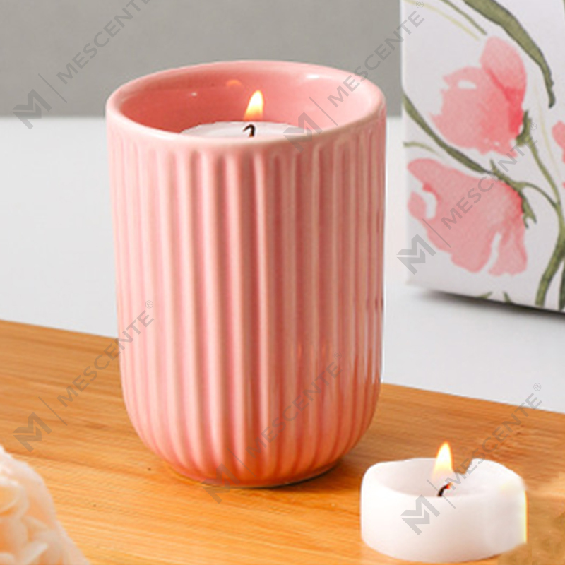 Wholesale Luxury High Quality Customised Private Label Colored Ceramic Soy Wax Woodwick Scented Candles In Bulk