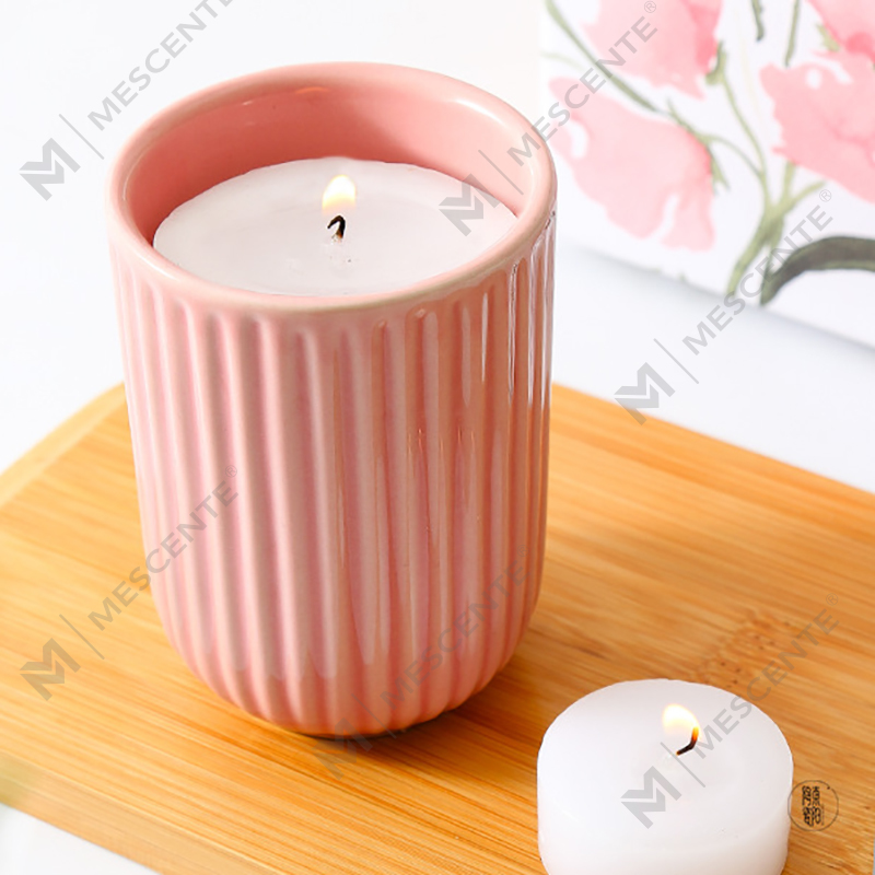 Wholesale Luxury High Quality Customised Private Label Colored Ceramic Soy Wax Woodwick Scented Candles In Bulk