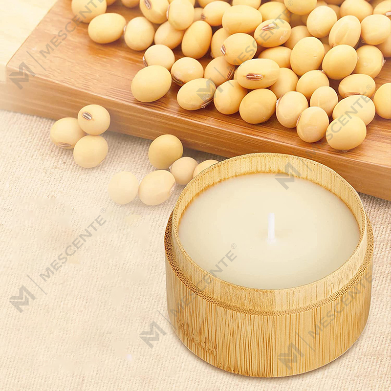 Good Smelling Bamboo & Sea Salt Candles for Home Scented, Soy Wax Organic Candle Set