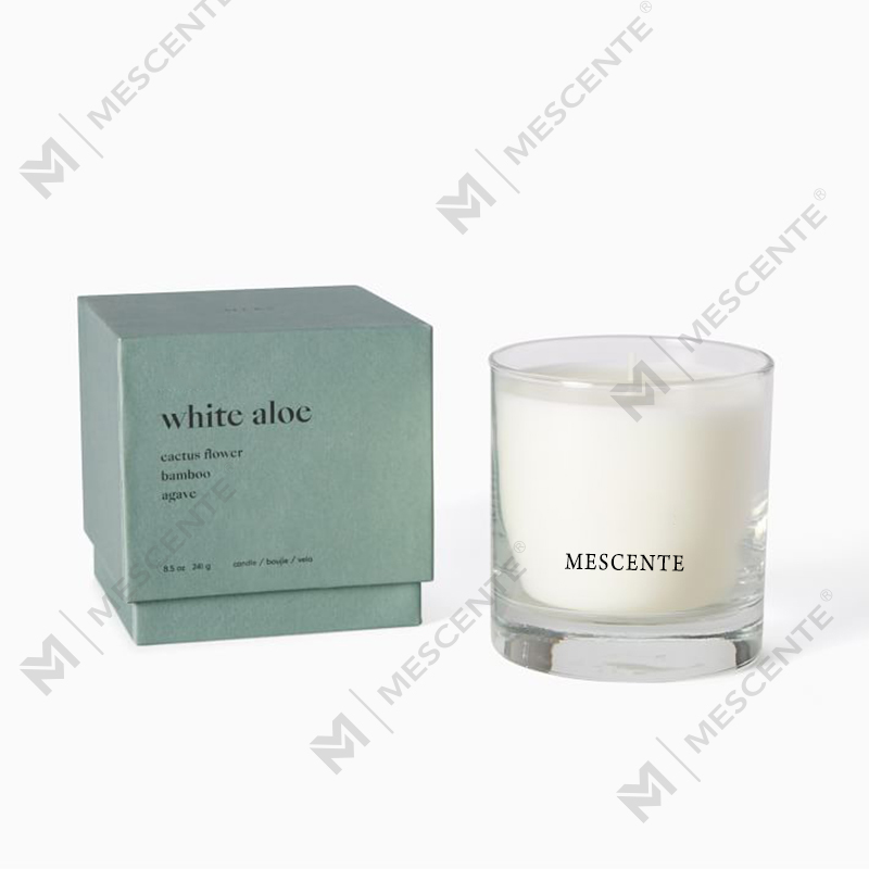 Customize Christmas White Barn Dry Flower Cake Scented Candle Set With Lid