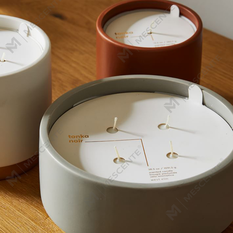 Private Label Scented Candles Home Decoration, Handmade 4 Wick Scented Candle With Crystals