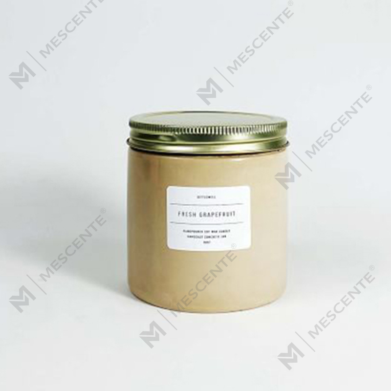 White Custom Concrete Jar Scented Candle with Lid