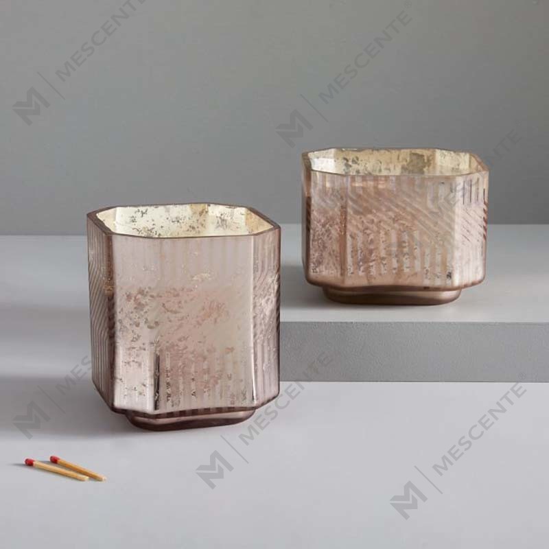 Wholesale Custom Cheap Glass Paraffin Wax Religious Deco Mercury Scented Candles