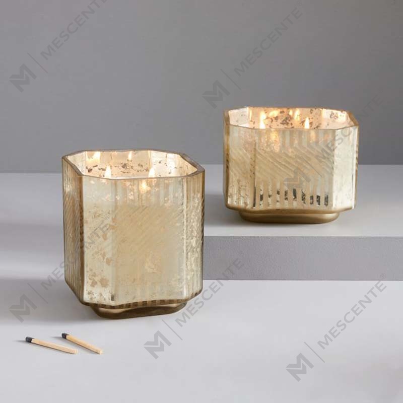 Wholesale Custom Cheap Glass Paraffin Wax Religious Deco Mercury Scented Candles