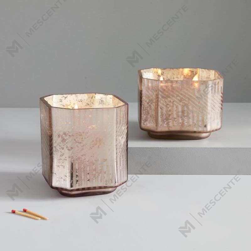 Wholesale Custom Cheap Glass Paraffin Wax Religious Deco Mercury Scented Candles