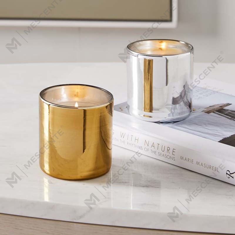 Amazon Luxury Custom Gold Print Logo Black Glass Jar Scented Soy Wax Candle Decoration Gift Set