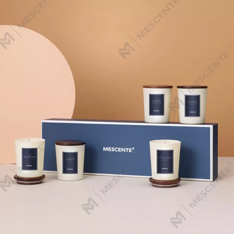 M&scent wholesale private label fragrance oil scented candles luxury with lid, aromatherapy candle