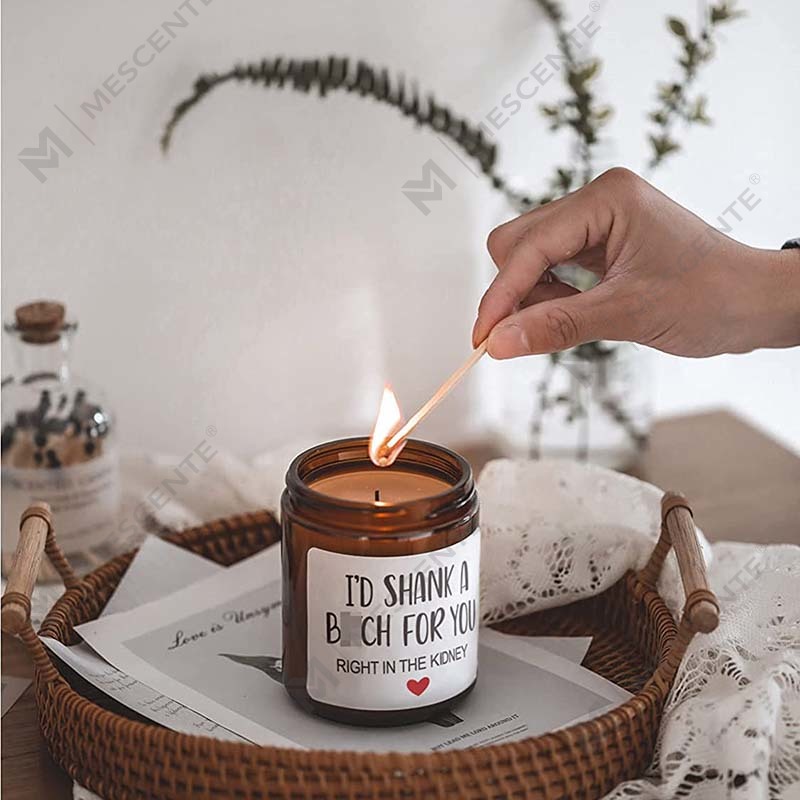 M&Scent 100% Natural Wax Christmas Scented Candle for Home Gift Set, Scented Candle In Glass Jar With Metal Lid