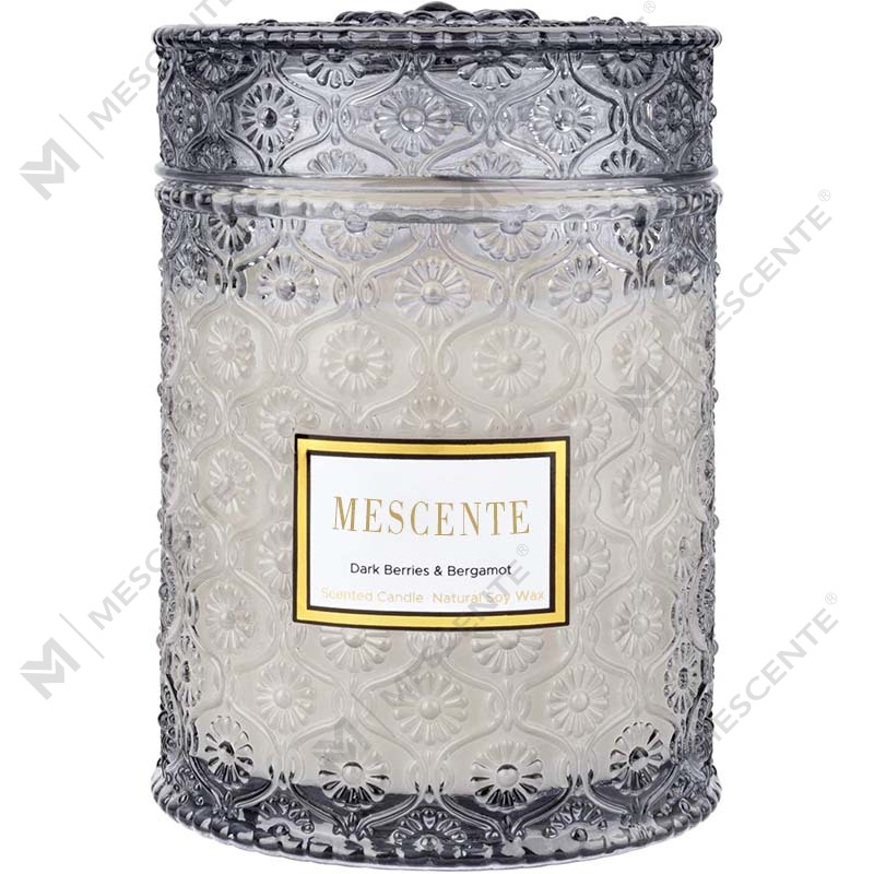 M&Scent Homemade Eucalyptus Spear Mint Soy Wax Dried Flower Scent Spa Candle