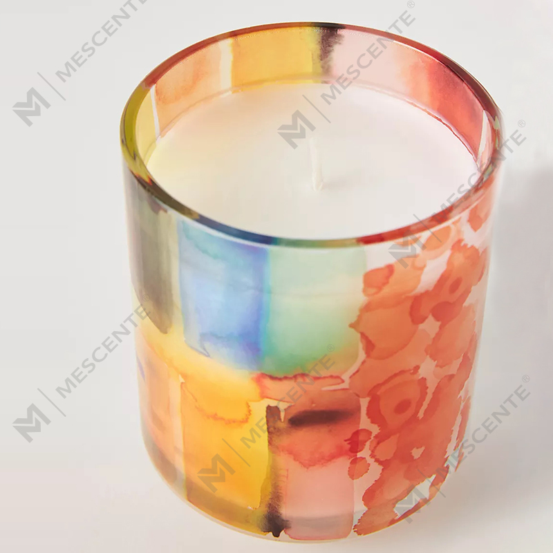 M&Scent Luxury Custom Decoration Private Label 3 Wick A Sunday Painter Glass Crystal Scented Soy Wax Candles