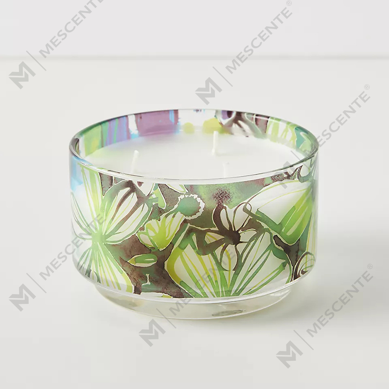 M&Scent Luxury Custom Decoration Private Label 3 Wick A Sunday Painter Glass Crystal Scented Soy Wax Candles