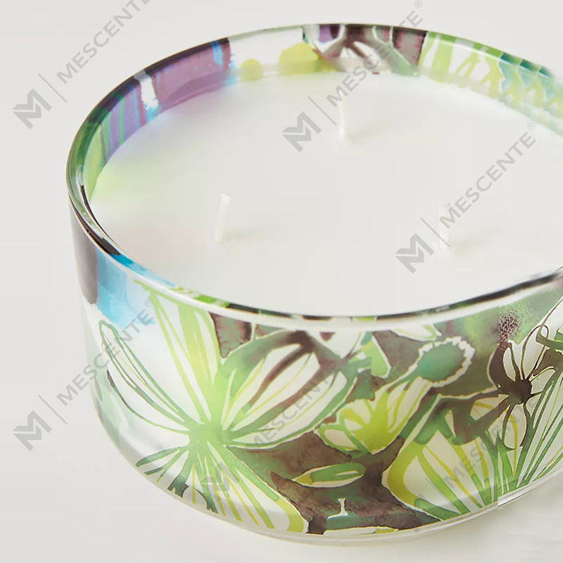 M&Scent Luxury Custom Decoration Private Label 3 Wick A Sunday Painter Glass Crystal Scented Soy Wax Candles