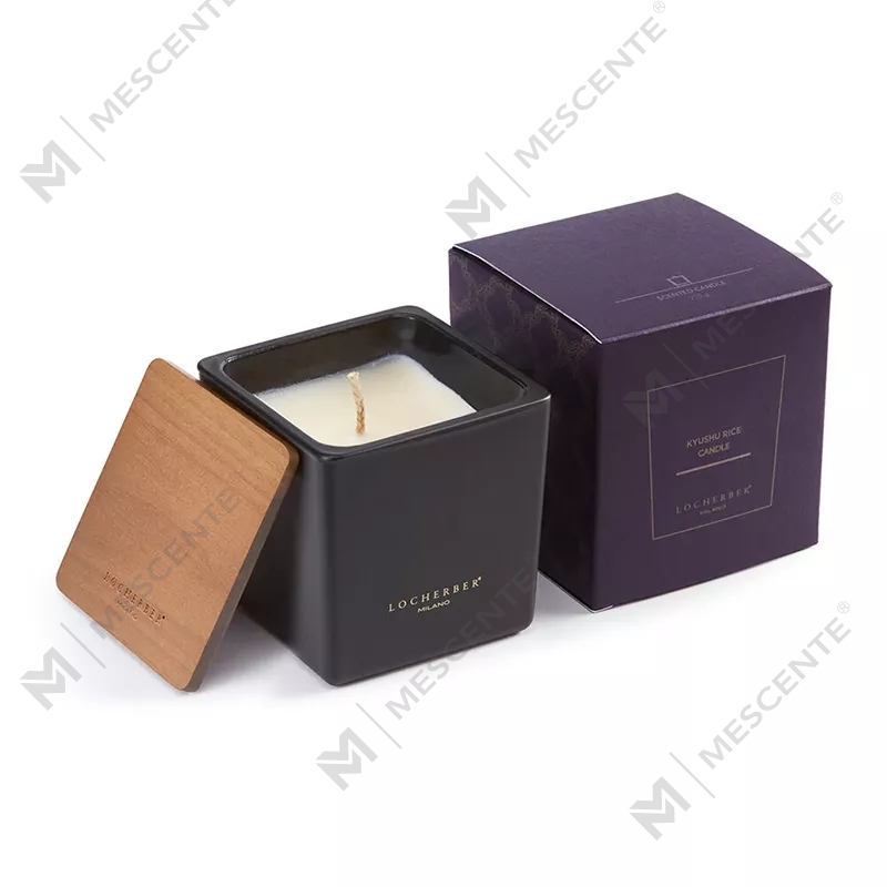 M&scent 2025 Large Eco Friendly Glass Scented Candle With Briccole Wood Lid
