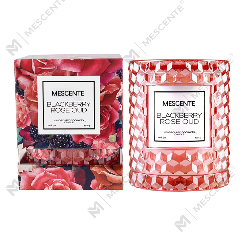 M&Scent Custom Christmas Decoration Blackberry Rose Oud Icon Candle