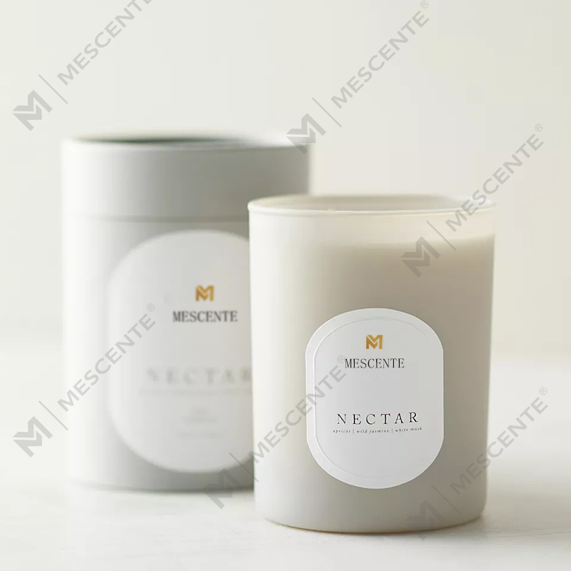 M&Scent Custom Logo Meditation Non-Toxic Stones Herb Hand Poured Natural Scented Soy Wax Crystal Candles