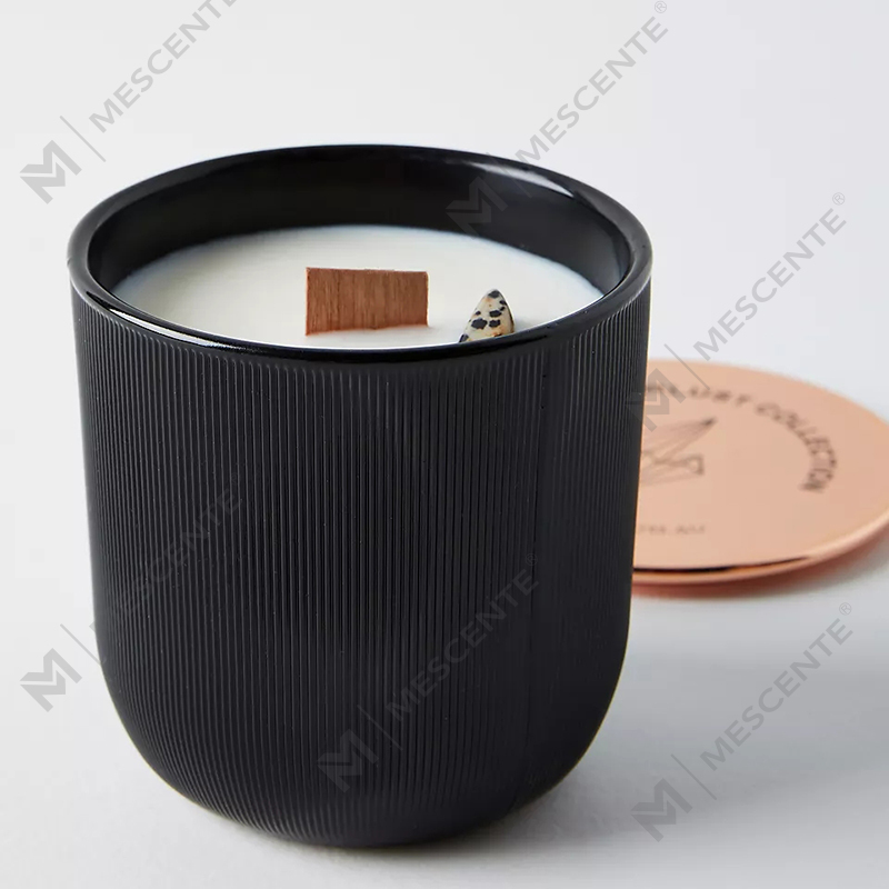 Wholesale Luxury Marble Shiny Logo Crystal Infused Gem Chakra Aromatherapy Scented Soy Wax Candles