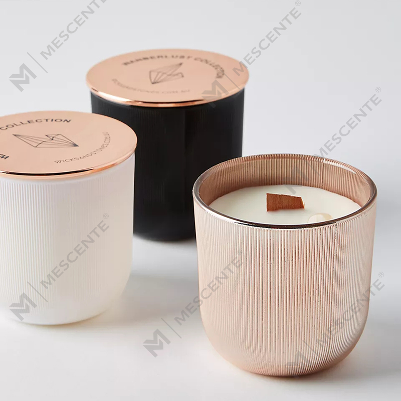 Wholesale Luxury Marble Shiny Logo Crystal Infused Gem Chakra Aromatherapy Scented Soy Wax Candles