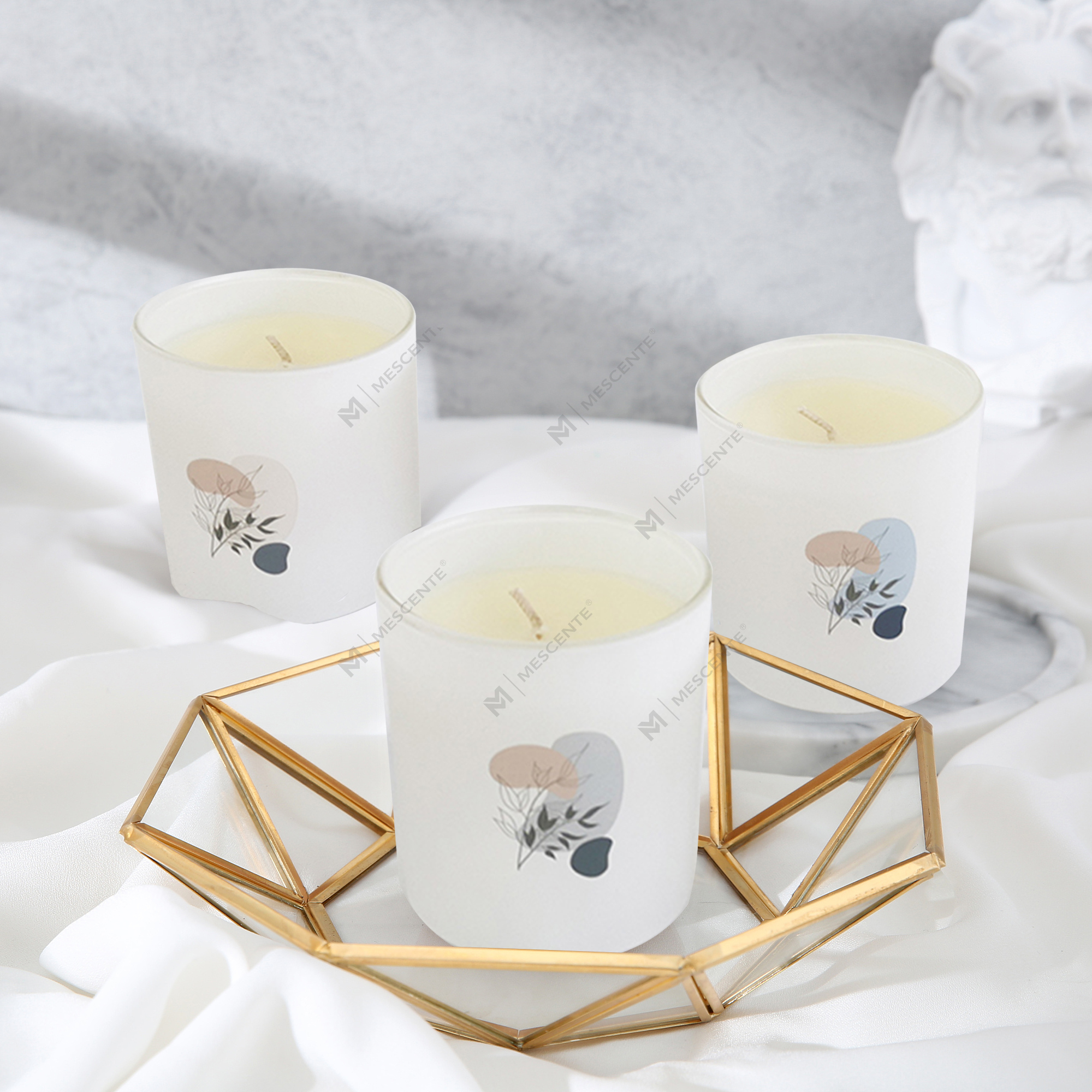 M&Scent Multiple High Quality 100% Natural Aroma Scented Soy Candles in Glass Jar With Lid