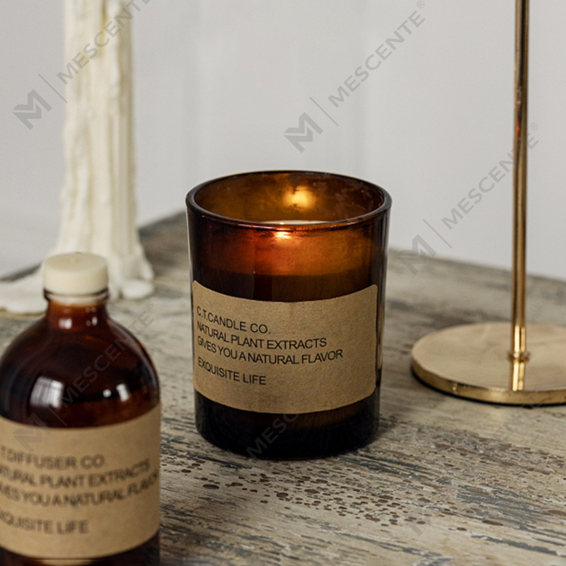 M&Scent luxury decor home reed diffuser and scented candle set with box packaging