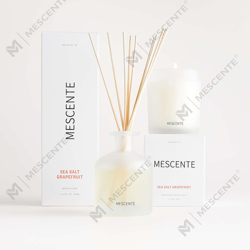 M&Scent luxury private label purple color aroma reed diffuser gift set with box