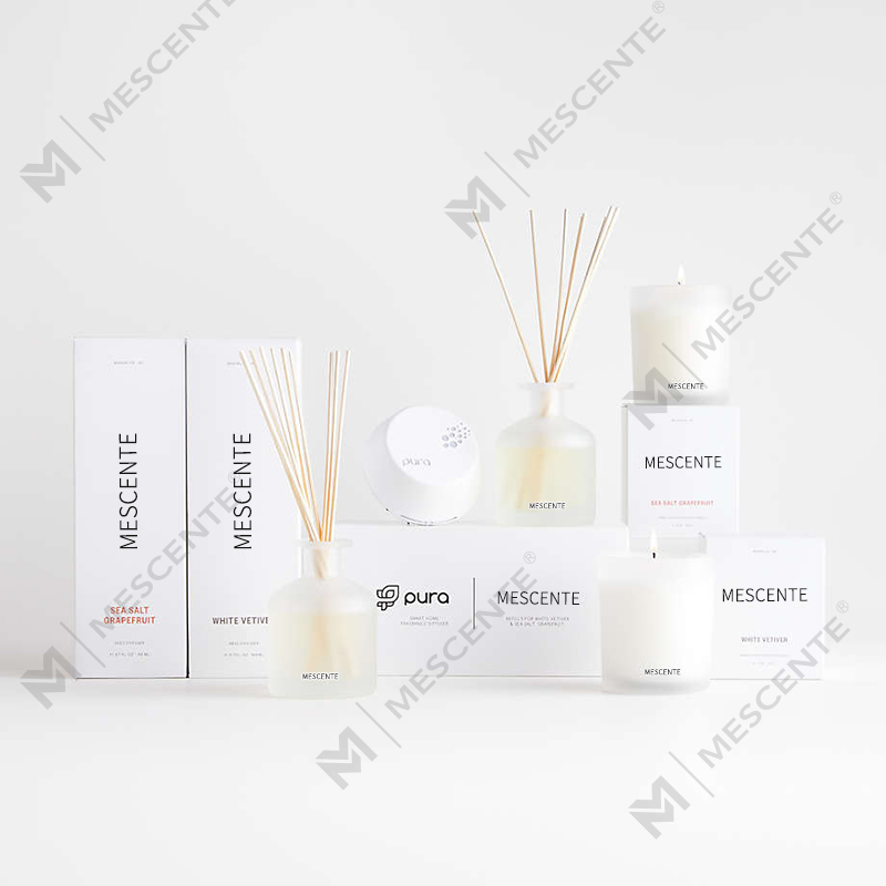 M&Scent luxury private label purple color aroma reed diffuser gift set with box