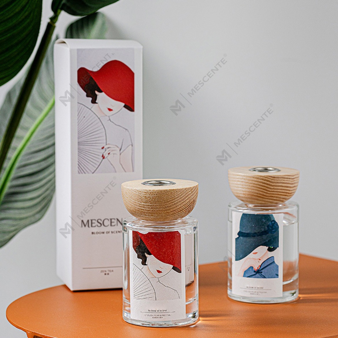 M&Scent wholesale private label glass bottle stick reed diffuser sets with stopper