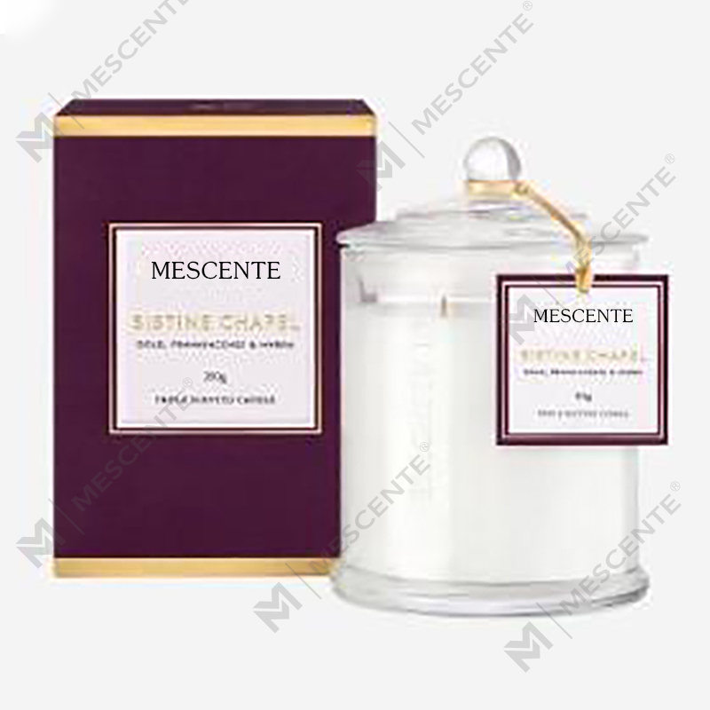 M&Scent Wholesale Luxury Custom Private Label Christmas Domed Jar Scented Soy Candles With Lid