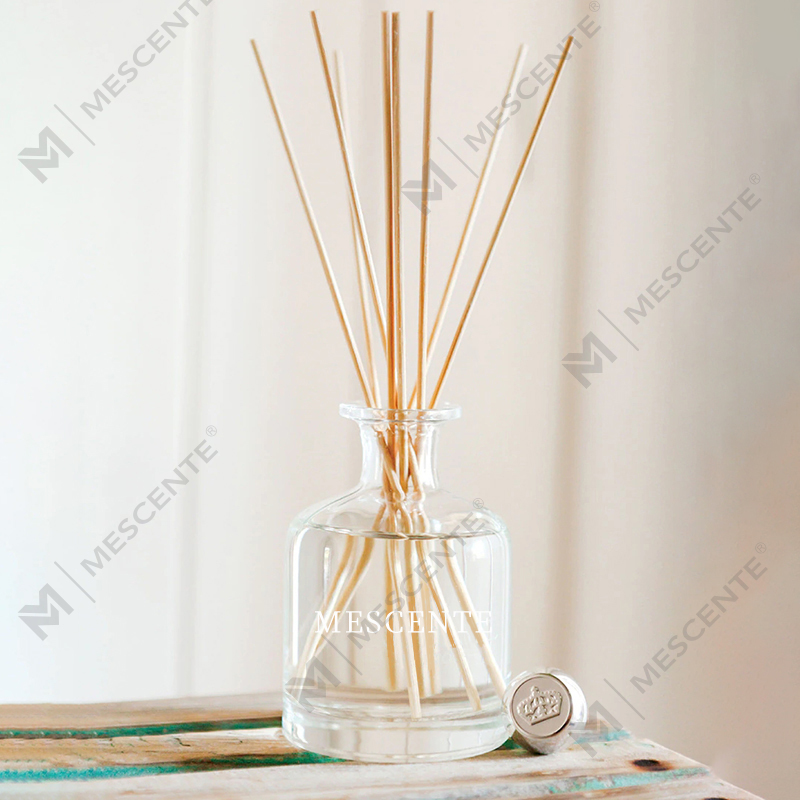 Luxury Spring 400ml Eco Friendly Pink Bottles Cement Grey Leather Magnolia Scent Flower Sticks Reed Diffuser